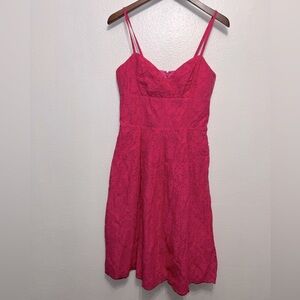Lilly Pulitzer‎ Vintage Pink Eyelet Midi Tank Dress Size 8